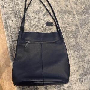 ISWEE Leather Hobo Shoulder Bag Blue Purse 11x11x3